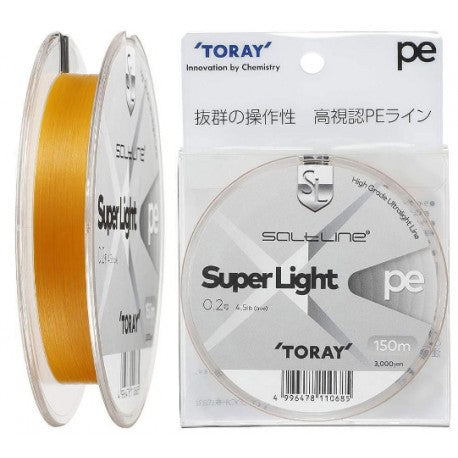 Toray Saltline Super Light PE Braid 150m - Golden Orange